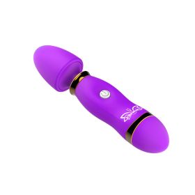 12 Modes Insertable Powerful Wand Massager G spot Nipple Stimulating Vibrator - Purple