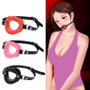 Sex Slave Silicone Lips O Ring Open Mouth Gag Oral Fetish Bdsm Bondage Restraints Erotic Toy Sex Toy for Couples Women Sex Shop - Pink