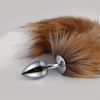 Metal Feather Anal Toys Fox Tail Anal Plug Erotic Anus Toy Butt Plug Sex Toys for Woman and Men Sexy Butt Plug Adult Accessories - brown