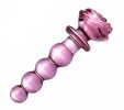 Flower Crystal Glass Anal Plug Masturbation Sex Toys For Women Men Butt Plug Adult Products Pink Prostate Massager Anal Sex Toys - 3