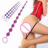 10 beads Soft Rubber Anal Plug Beads Long Orgasm Vagina Clit Pull Ring Ball Butt Toys Adults Women Stimulator Sex Accessories - purple