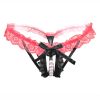 Sexy Lingerie Crotchless Women's Panties Lace Bowknot G-strings Thongs Temptation Erotic Women Underwear Intimate Underpant - 67--red