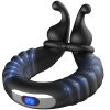 Penis Ring Silicone Cock Ring Adjustable Vibrating Ring Mass - BLACK