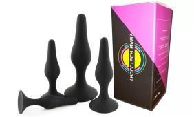 Troll Tech Anal;  Butt Plug Trainer Kit – 4 pieces - black