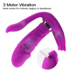 Naughty Cat 3Motor Waterproof Wireless Remote Control USB Rechargeable G-spot Panty Vibrator - PURPLE