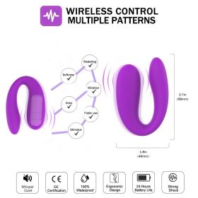 U-shaped Vibe Toy Rose Toy Sucking Toyz for Women Pleasures; Licking & Suction Toy with 10 Magic Modes & Full Waterproof & Rechargeable - purple