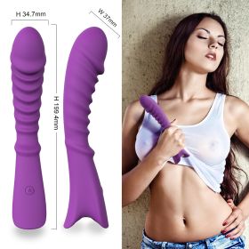 USB Rechargeable Portable 3 in 1 Massage Vibrator for Female Couple Interactive Toys Multi Powerful Vibranting Waterproof - purple