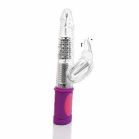 Ribbed Rabbit Purple Vibrator - SIN62012