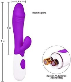 Double Use Rose, Stimulation Suction, Suck & Lick Pleasure Quiet, Functional Sucking Women (Rose red)  - Purple