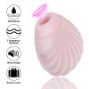 Mini Shell Shape Nipple Clits Sucker 7 Modes Clitoral Sucking Vibrator Flexible Oral Licking Massager Sex Toy For Women - Pink