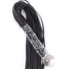 Long Glass Handled Whip Crystal Penis Leather Whip Glass Dildo Masturbation Sex Whip Sexy Adult Games Products Adult Game Tool - 1