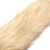 Leather Whip Handle Fox Tail Fur Fetish Ass Spanking Paddle Flogger BDSM Flirt Slave Erotic Sex Toys for Female Male Couples - gray