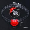 5 Colors Soft Safety Silicone Open Mouth Gag Ball Bdsm Bondage Slave Ball Gag Erotic Sex Toys for Female Couples Adult Sex Games - Pink