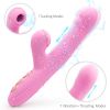 U-shaped Vibe Toy Rose Toy Sucking Toyz for Women Pleasures; Licking & Suction Toy with 10 Magic Modes & Full Waterproof & Rechargeable - pink