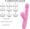 U-shaped Vibe Toy Rose Toy Sucking Toyz for Women Pleasures; Licking & Suction Toy with 10 Magic Modes & Full Waterproof & Rechargeable - pink