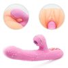 U-shaped Vibe Toy Rose Toy Sucking Toyz for Women Pleasures; Licking & Suction Toy with 10 Magic Modes & Full Waterproof & Rechargeable - pink