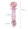 Flower Crystal Glass Anal Plug Masturbation Sex Toys For Women Men Butt Plug Adult Products Pink Prostate Massager Anal Sex Toys - 1