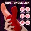 Tongue Licking Vibrator Nipples Massager for Female Masturbation & Couples  - Rose