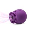 Rose sucking device;  tongue licking female masturbator;  clitoral stimulation;  rose vibrator - Purple