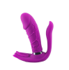 Naughty Cat 3Motor Waterproof Wireless Remote Control USB Rechargeable G-spot Panty Vibrator - PURPLE