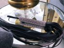 Tyche - Black Vegan Leather Spanking Sex Whip - Black