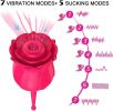 Rose Stimulator Tongue Licking Rechargeable Adult Toy for Women Couples;  Powerful Tongue 10 Mode Nipple Licker G Licking Toys for Women&Couples - red