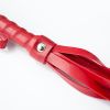 3Colors PU Leather Whip With Tassel Spanking Paddle Scattered Whip Knout Flirting Sex Toys For SM Adult Games Erotic Accessories - red