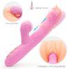 U-shaped Vibe Toy Rose Toy Sucking Toyz for Women Pleasures; Licking & Suction Toy with 10 Magic Modes & Full Waterproof & Rechargeable - pink