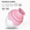 Lubricant Electric With Tongue for USB Women Toy Adult Vibrator Oval Clitoral Simulation Egg Shape Vibrator - PINK