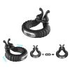 Penis Ring Silicone Cock Ring Adjustable Vibrating Ring Mass - BLACK