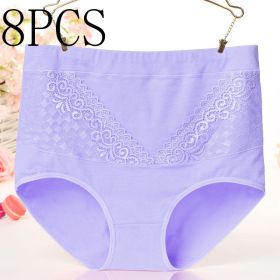 Lace-up hip briefs (Option: 8pcs Purple-XXL)